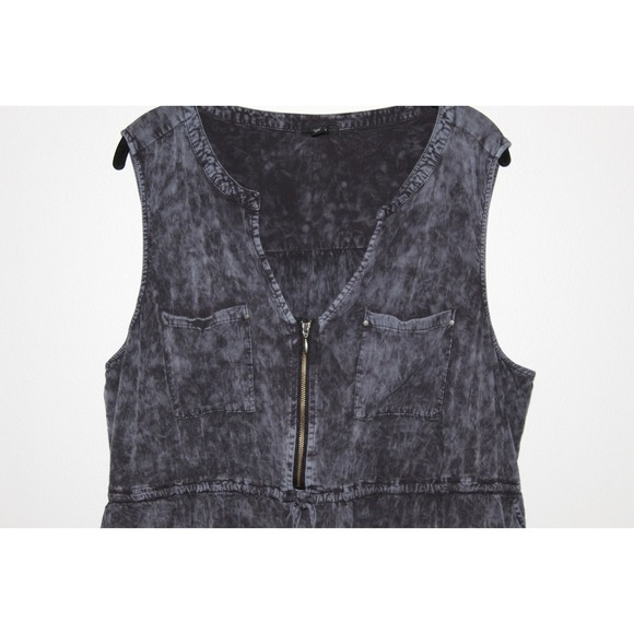 Torrid Mini Challis Zip Front Shirt Dress Tie Dye Gray Plus Size 2 2X Grunge - Picture 3 of 13